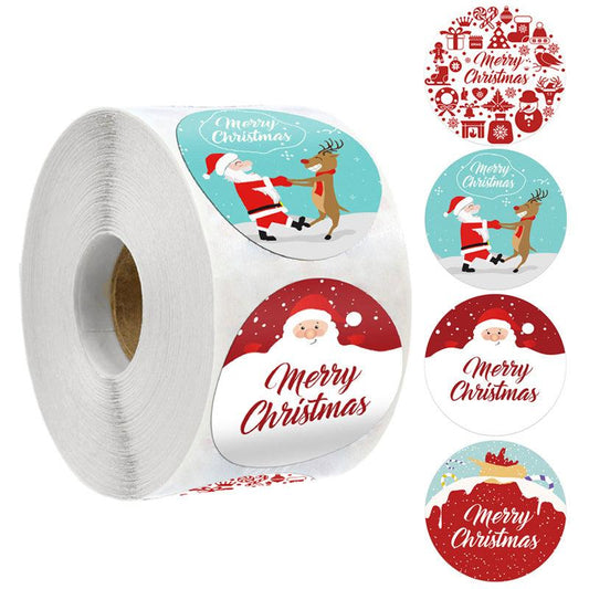 Christmas Sticker Roll 3 Sealing Label Merry Christmas Gift Decoration