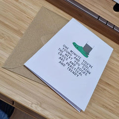 Funny Birthday Card for Him or Her - One Minute You're Young