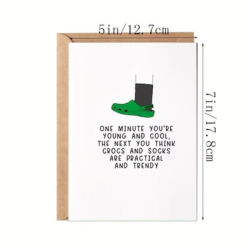 Funny Birthday Card for Him or Her - One Minute You're Young