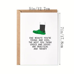 Funny Birthday Card for Him or Her - One Minute You're Young