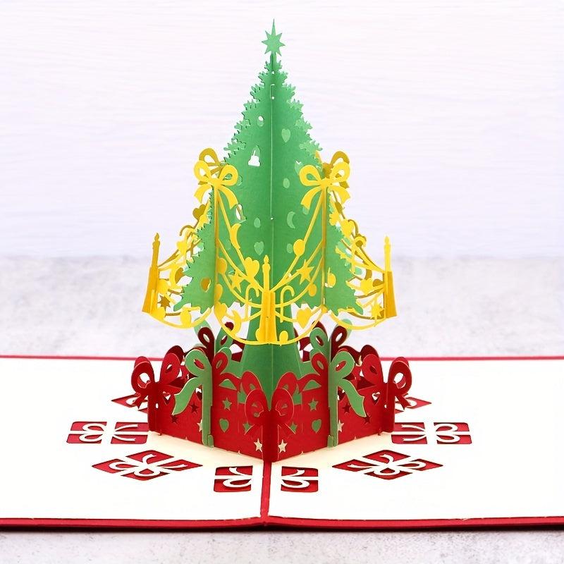 3D Pop up Christmas Tree Greeting Cards For Gift Card