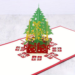 3D Pop up Christmas Tree Greeting Cards For Gift Card