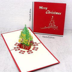 3D Pop up Christmas Tree Greeting Cards For Gift Card