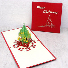 3D Pop up Christmas Tree Greeting Cards For Gift Card