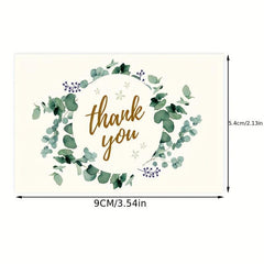 50pcs Thank You Card Flower Wedding Greeting Card for Family Friends