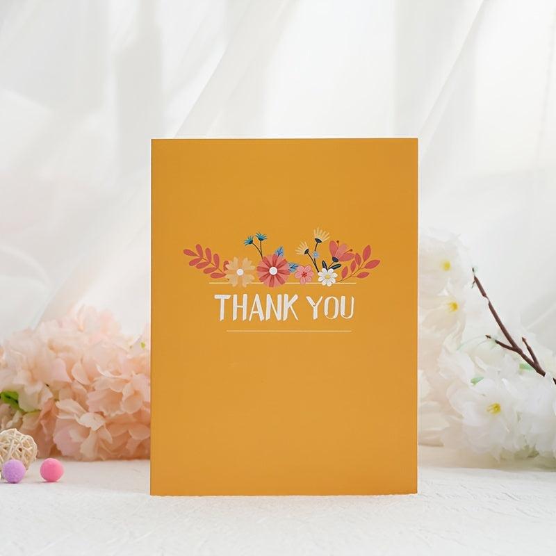 3D Pop Up Thank You Card for Mom Dad Teachers Love 15.5 x 9.7