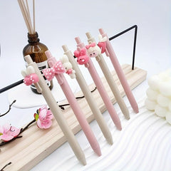 6pcs Rabbit Girl Press Gel Pen Refill 0.5mm