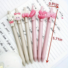 6pcs Rabbit Girl Press Gel Pen Refill 0.5mm