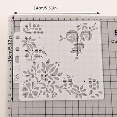 5pcs Flower Stencils for Drawing and Masking