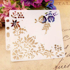 5pcs Flower Stencils for Drawing and Masking