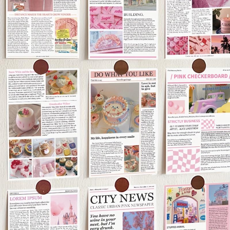 10Pcs Pink Memory Poster Series Card Postcard DIY Wall Decoration Card