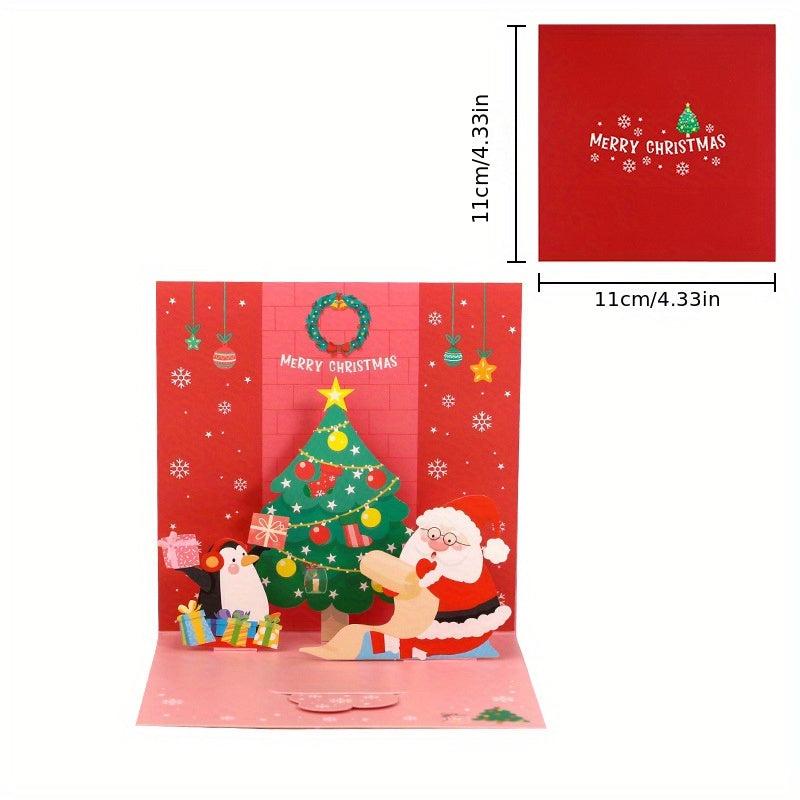 3D Xmas Card Christmas Tree Creative Small Gift