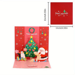 3D Xmas Card Christmas Tree Creative Small Gift