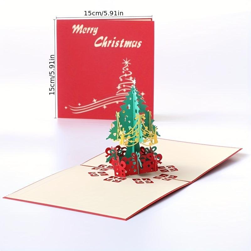 3D Xmas Card Christmas Tree Creative Small Gift
