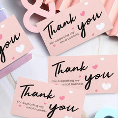 50PCS Thank You Cards for Small Business
