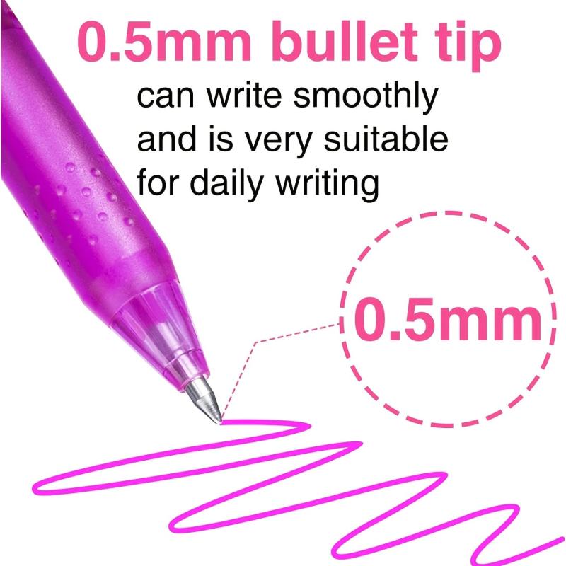 8pcs Erasable Gel Pens 0 5mm Tip Rub Out Pens With Rubber Adults School Office
