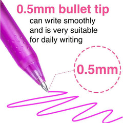 8pcs Erasable Gel Pens 0 5mm Tip Rub Out Pens With Rubber Adults School Office