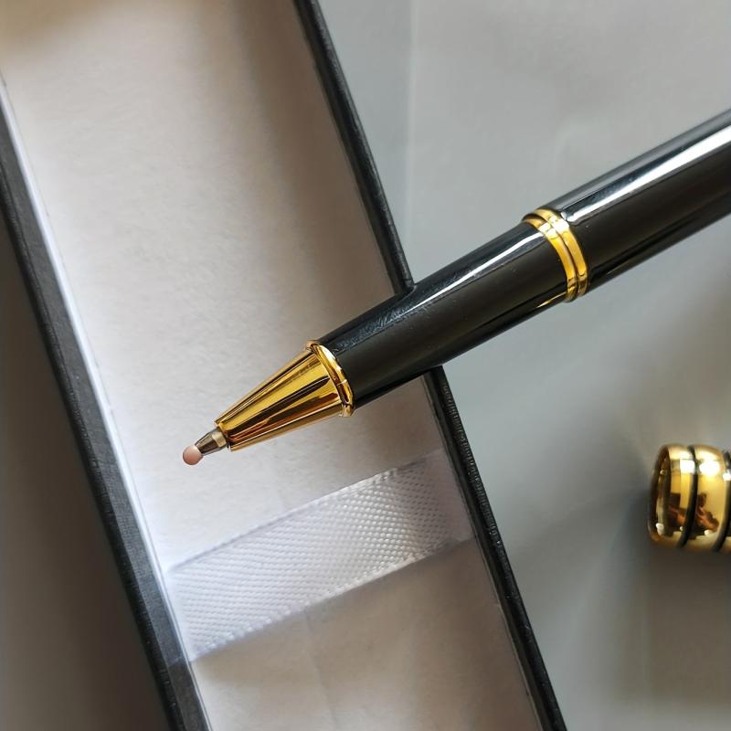 Metal Jewelry Ballpoint Pens with Liquid Ink & Storage Case