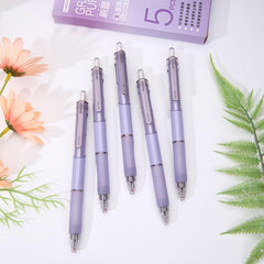 5pcs Purple Retractable Gel Pen Single Box