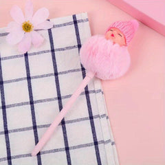 1pc Doll 0.5mm Fluffy Pen Pastel Girls Christmas Gift Multicolor Fancy Pen