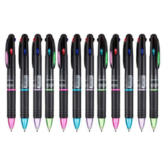 12pcs Retractable Pens 0.7mm 4 Colors Gel BallPoint Pens for Nurses Kids Office