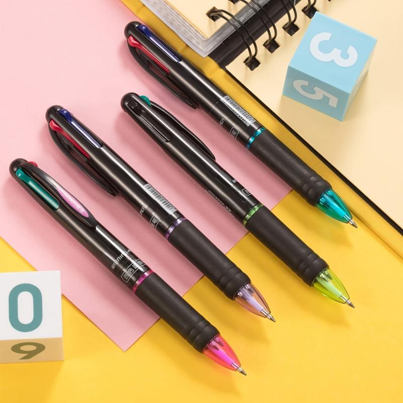 12pcs Retractable Pens 0.7mm 4 Colors Gel BallPoint Pens for Nurses Kids Office