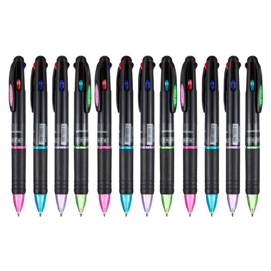 12pcs Retractable Pens 0.7mm 4 Colors Gel BallPoint Pens for Nurses Kids Office