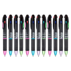 12pcs Retractable Pens 0.7mm 4 Colors Gel BallPoint Pens for Nurses Kids Office