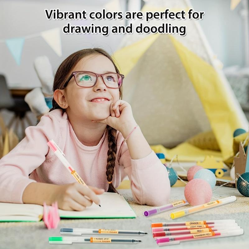 Gel Ink Pen Fine Point 0.5mm 12 Packs