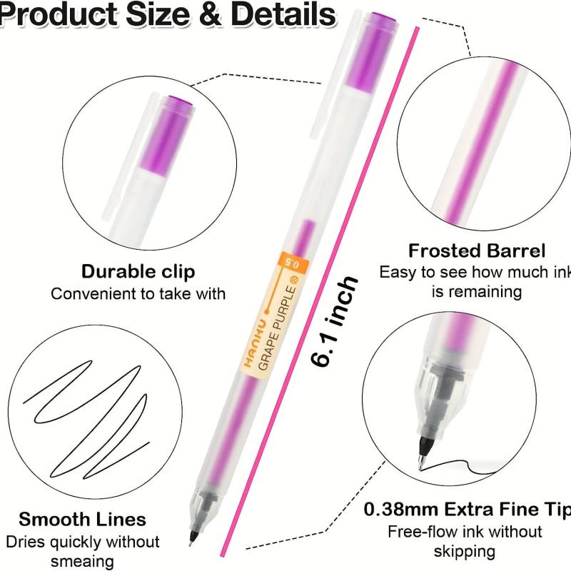 Gel Ink Pen Fine Point 0.5mm 12 Packs