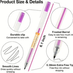 Gel Ink Pen Fine Point 0.5mm 12 Packs