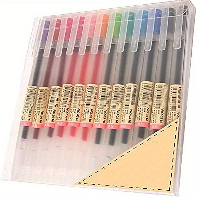 Gel Ink Pen Fine Point 0.5mm 12 Packs