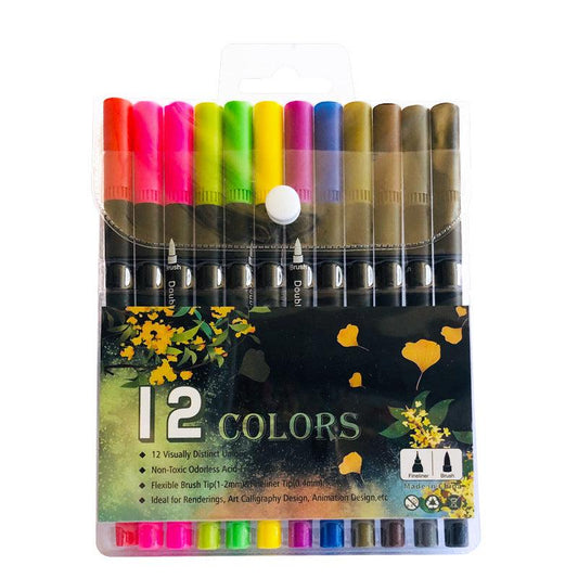 36 Colors Double-Ended Watercolor Pencil Set with Soft Tips for Art Supplies