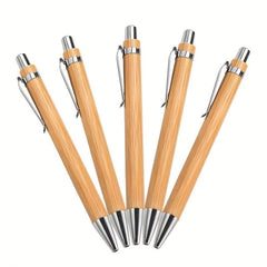 12PCS Bamboo Pen Set Portable Office Signature Pen