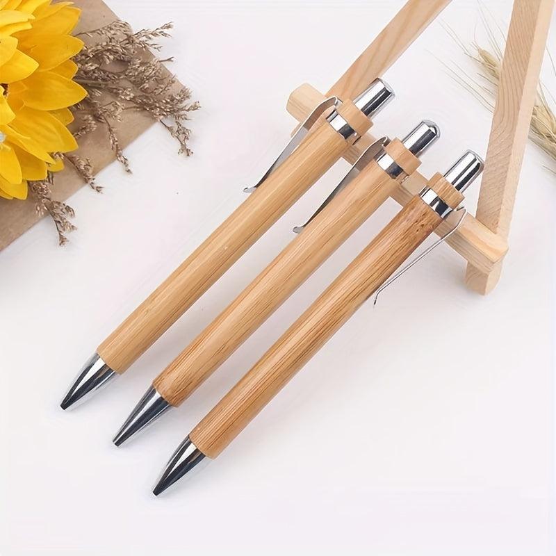 12PCS Bamboo Pen Set Portable Office Signature Pen