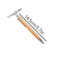 12PCS Bamboo Pen Set Portable Office Signature Pen