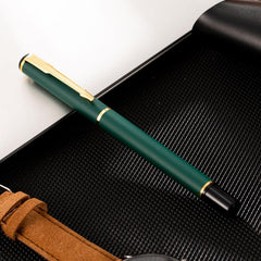 Matte Green Ballpoint Pen with Golden Clip