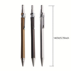 3pcs Automatic Metal Mechanical Pencils Set 0.5mm 0.7mm with Lead & Eraser
