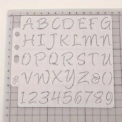 Alphabet Letter Stencils Template for Painting Scrapbooking Embossing