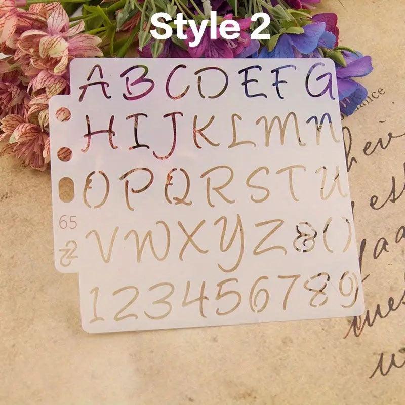 Alphabet Letter Stencils Template for Painting Scrapbooking Embossing