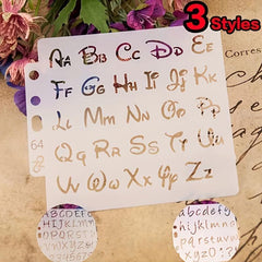 Alphabet Letter Stencils Template for Painting Scrapbooking Embossing