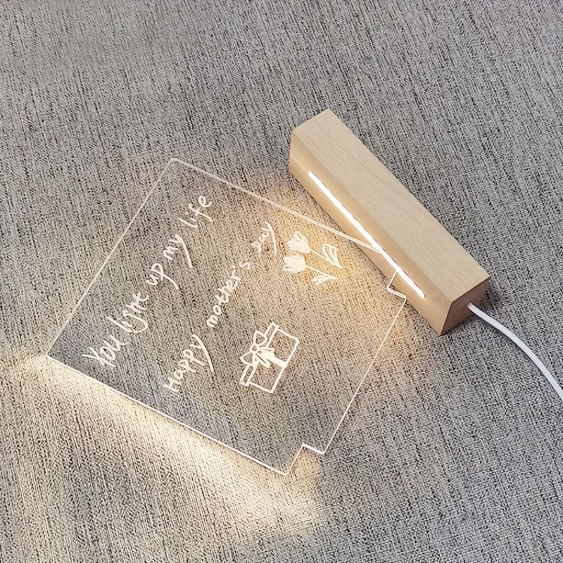 Acrylic Message Board Night Light DIY Kit