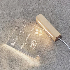 Acrylic Message Board Night Light DIY Kit