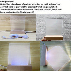 Acrylic Message Board Night Light DIY Kit