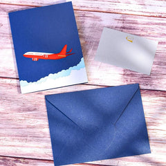 3D Airplane Pop Up Birthday Card Business Airplane Fathers Greeting Cards
