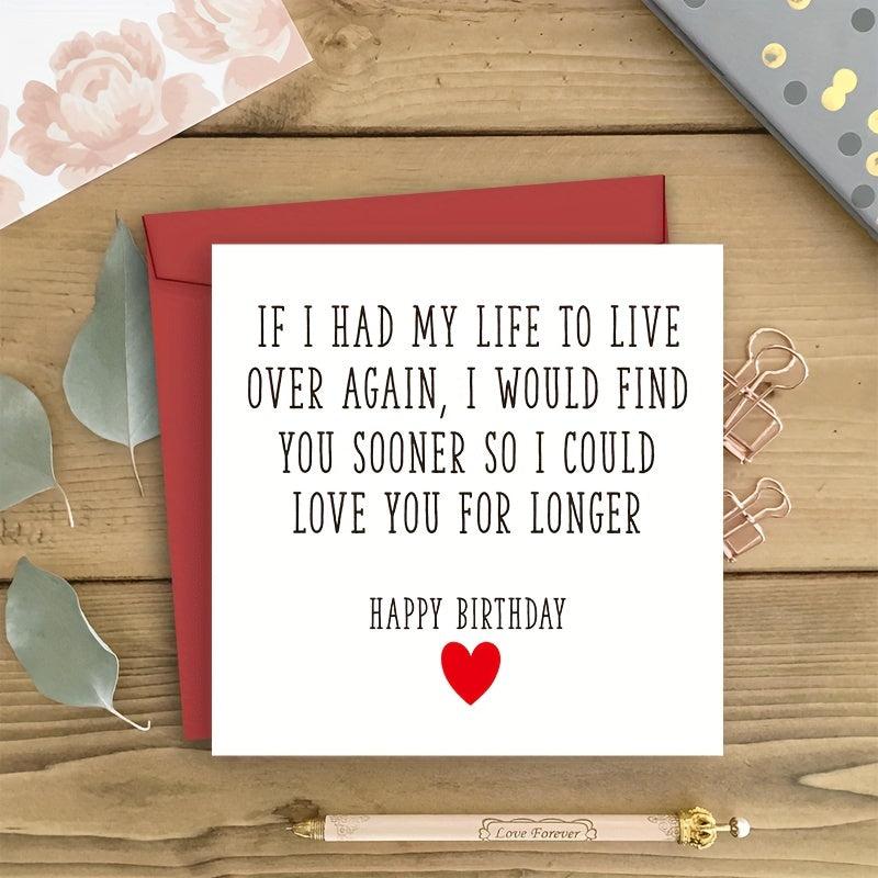 Romantic Birthday Card Funny Birthday Card For Partner Husband Wife Personalised