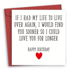 Romantic Birthday Card Funny Birthday Card For Partner Husband Wife Personalised