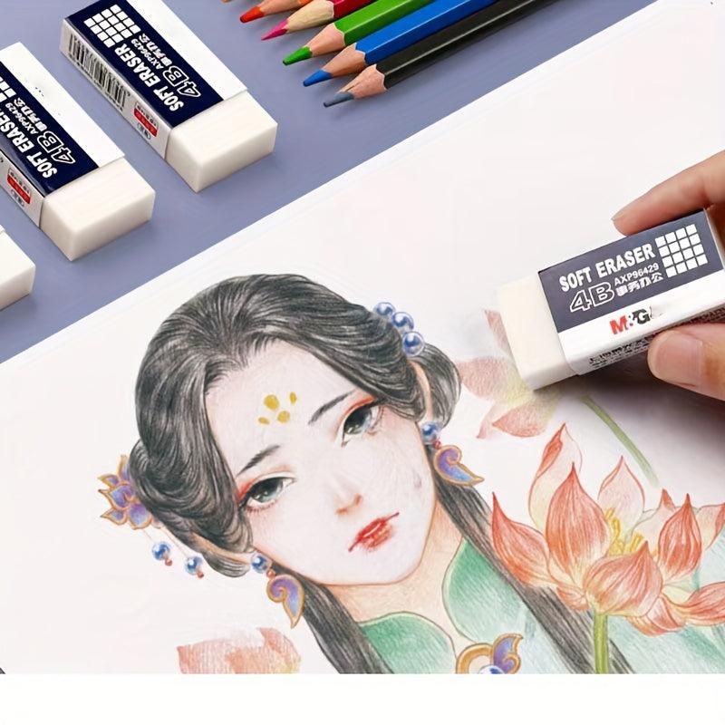 5 Packs of Pencils and Large Erasers for School, Office, and Art