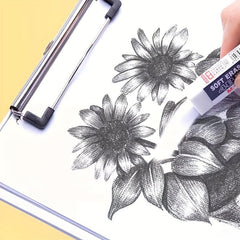 5 Packs of Pencils and Large Erasers for School, Office, and Art