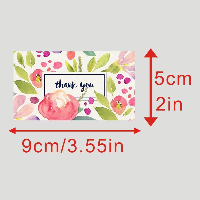 50pcs Flower Thank You Cards for Weddings, Baby Showers, Business - Brides